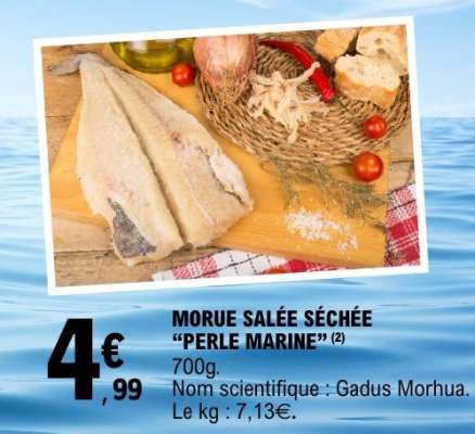 MORUE SALÉE SÉCHÉE “PERLE MARINE”