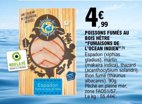 POISSONS FUMÉS AU BOIS HÊTRE “FUMAISONS DE L’OCEAN INDIEN”