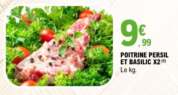 POITRINE PERSIL ET BASILIC X2