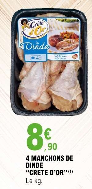4 MANCHONS DE DINDE "CRÊTE D’OR"