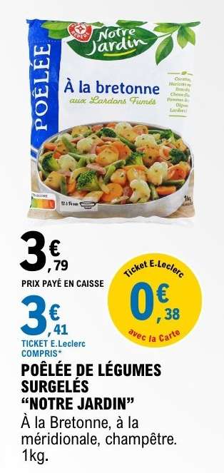 POÊLÉE DE LÉGUMES SURGELÉS “NOTRE JARDIN”