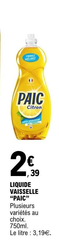LIQUIDE VAISSELLE “PAIC”