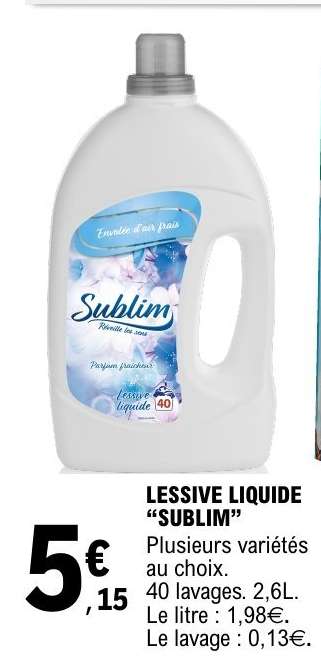 LESSIVE LIQUIDE "SUBLIM"