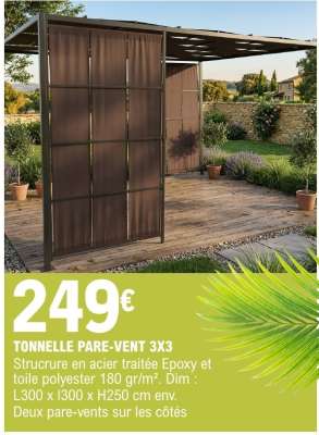 TONNELLE PARE-VENT 3X3