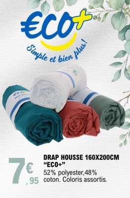 DRAP HOUSSE 160X200CM “ECO+”