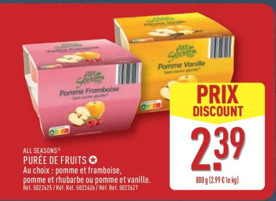 ALL SEASONS® PURÉE DE FRUITS