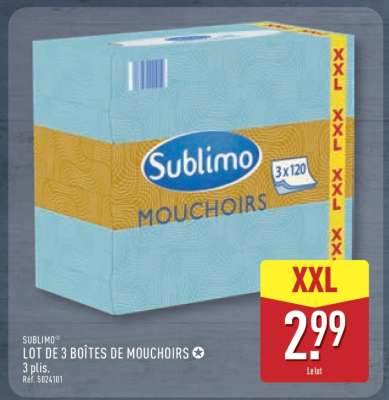 Sublimo Lot de 3 Boîtes de Mouchoirs