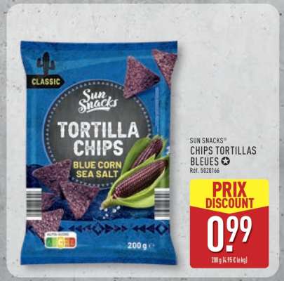 Sun Snacks Chips Tortillas Bleues