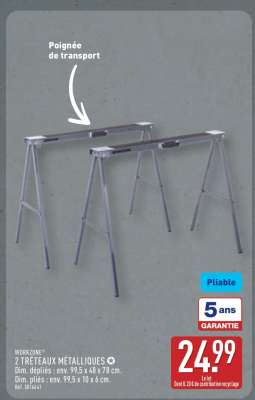 2 TRETEAUX MÉTALLIQUES