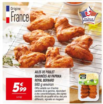 Ailes de Poulet Marinées au Paprika