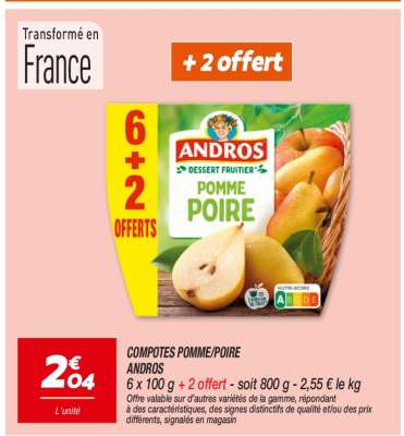 COMPOTES POMME/POIRE