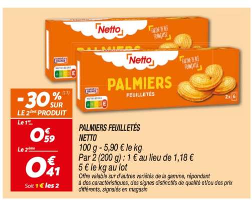 PALMIERS FEUILLETÉS