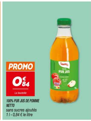100% Pur Jus de Pomme Netto