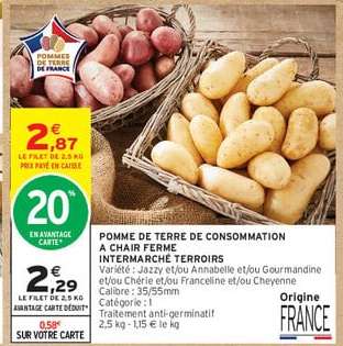 POMME DE TERRE DE CONSOMMATION À CHAIR FERME