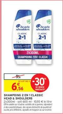 SHAMPOING 2 EN 1 CLASSIC HEAD & SHOULDERS