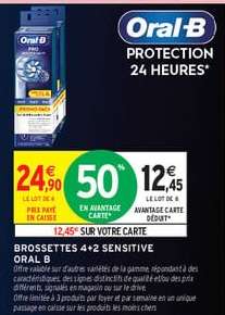 BROSSETTES 4+2 SENSITIVE ORAL B