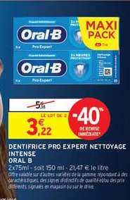 DENTIFRICE PRO EXPERT NETTOYAGE INTENSE ORAL B