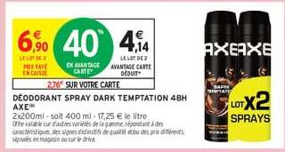 DÉODORANT SPRAY DARK TEMPTATION 48H AXE