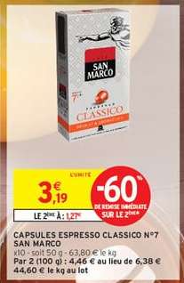 CAPSULES ESPRESSO CLASSICO N°7 SAN MARCO