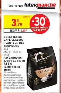 DOSETTES DE CAFÉ CLASSIC PLANTEUR DES TROPIQUES