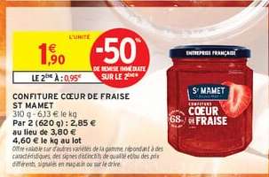 CONFITURE CŒUR DE FRAISE ST MAMET