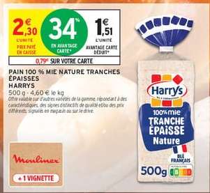 PAIN 100% MIE NATURE TRANCHES EPAISSES HARRYS