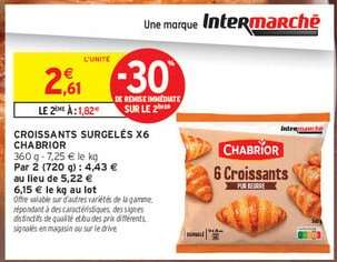 CROISSANTS SURGELÉS X6 CHABRIOR