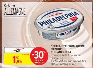 SPÉCIALITÉ FROMAGÈRE NATURE PHILADELPHIA