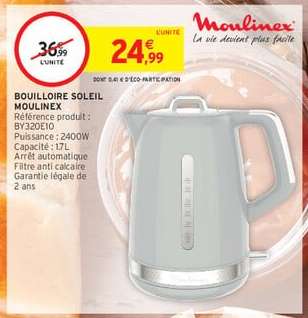BOUILLOIRE SOLEIL MOULINEX