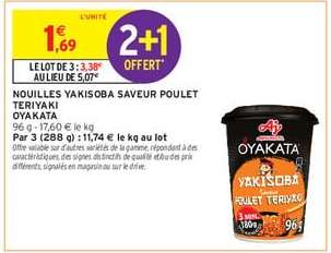 Nouilles Yakisoba Saveur Poulet Teriyaki Oyakata