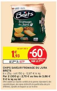 CHIPS SAVEUR FROMAGE DU JURA BRETS