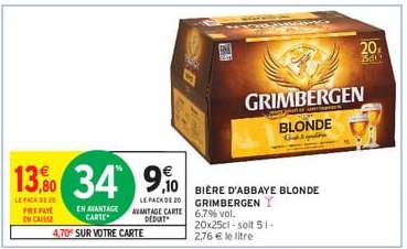 BIÈRE D'ABBAYE BLONDE GRIMBERGEN