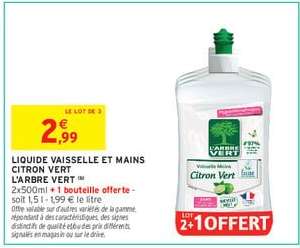 LIQUIDE VAISSELLE ET MAINS CITRON VERT L'ARBRE VERT