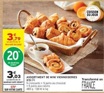 Assortiment de Mini Viennoiseries