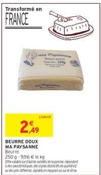 BEURRE DOUX MA PAYSANNE