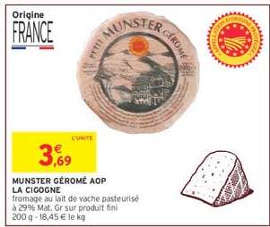 MUNSTER GÉROMÉ AOP LA CIGOGNE
