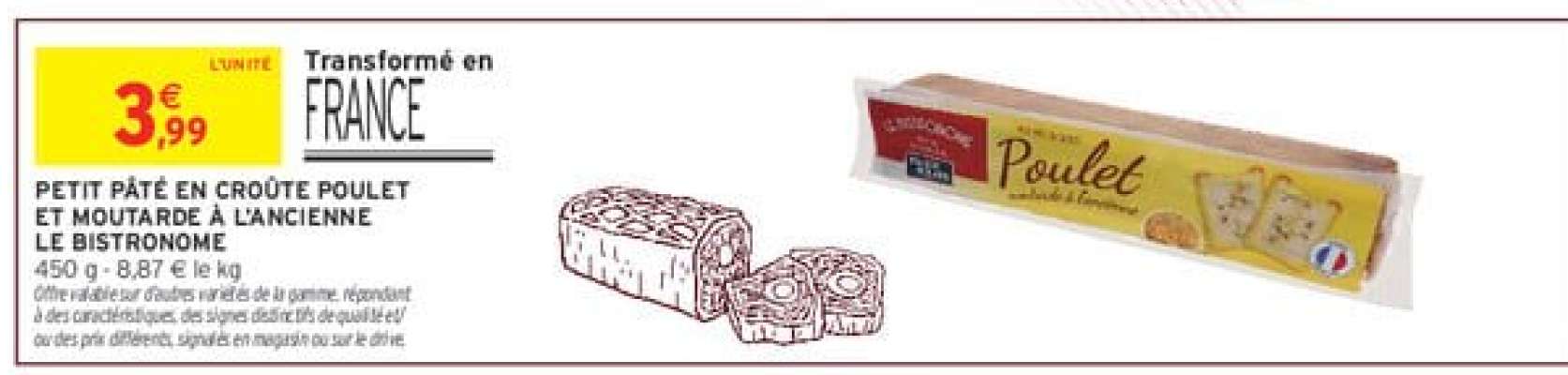 Petit Pâté en Croûte Poulet et Moutarde à l'Ancienne Le Bistronome