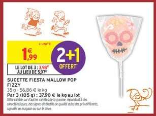 Sucette Fiesta Mallow Pop Fizzy