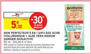 SOIN PERFECTEUR 5 EN 1 ANTI-ÂGE ACIDE HYALURONIQUE + ALOE VERA MEDIUM GARNIER SKINACTIVE
