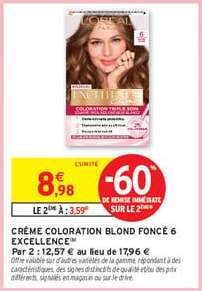 CRÈME COLORATION BLOND FONCÉ 6 EXCELLENCE