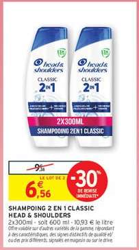 SHAMPOING 2 EN 1 CLASSIC HEAD & SHOULDERS