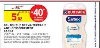 Gel Douche Derma Thérapie Anti Dessèchement Sanex