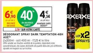 DÉODORANT SPRAY DARK TEMPTATION 48H AXE