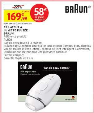 Épilateur à lumière pulsée Braun