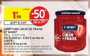 CONFITURE CŒUR DE FRAISE ST MAMET