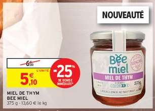 Miel de Thym Bee Miel