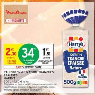PAIN 100% MIE NATURE TRANCHES EPAISSES HARRYS