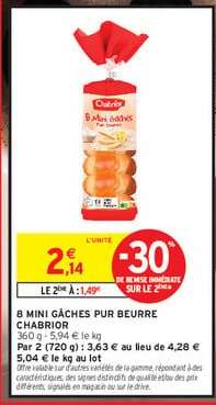8 Mini Gâches Pur Beurre Chabrior