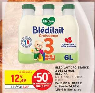 BLÉDILAIT CROISSANCE 3 DÈS 12 MOIS