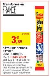 BÂTON DE BERGER NATURE JUSTIN BRIDOU